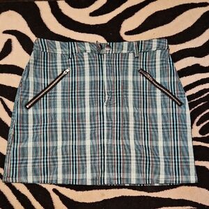 Forever 21 Blue and Black Plaid Mini Skirt